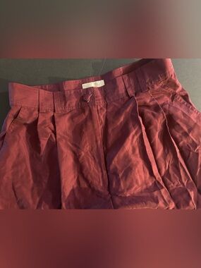 Apart Vintage 100% Silk Wine-Colored high waisted pant